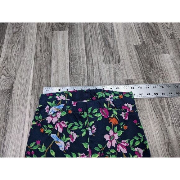 Time And Tru Womens Size XS (0-2) Birds Floral Skinny Pull On Cropped Pants - Picture 6 of 10